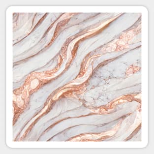 Rose gold marble pattern Sticker